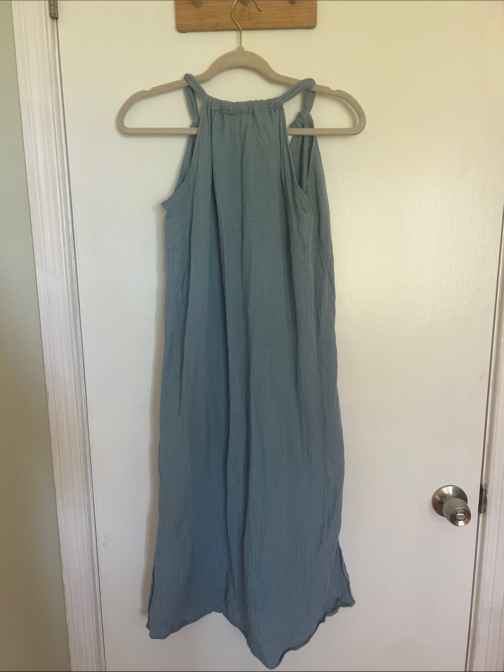 Kona Sol Seafoam Halter Maxi Dress